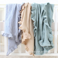 100% OrganicCotton Baby Wrap Gauze Ruffle Baby Blanket